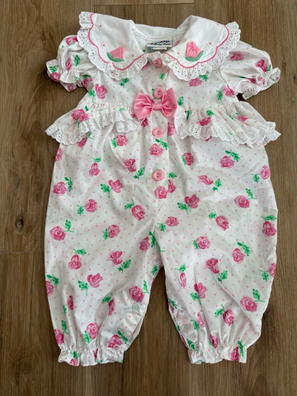 Vintage Cottage Core Rose Romper